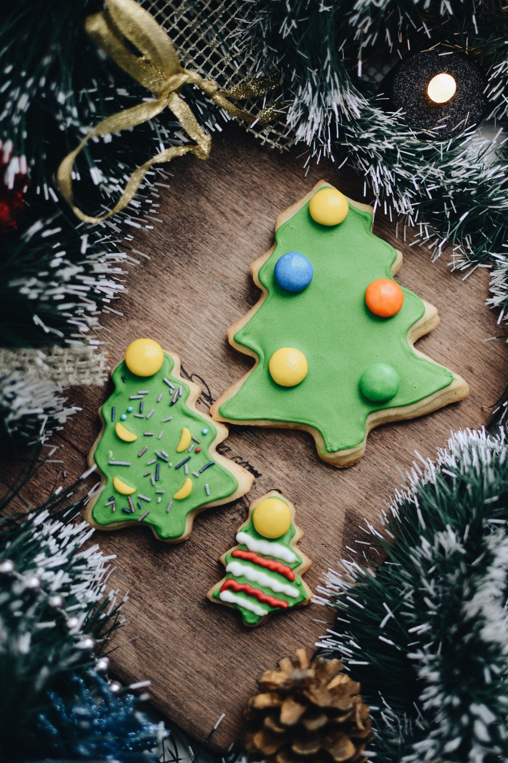 Christmas cookies. Winter and christmas atmosphere.